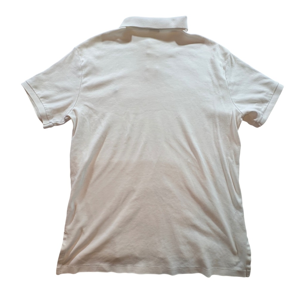 Polo Ralph Lauren Polo Shirt Mens Large Custom Fit White Cotton Short Sleeve - Picture 3 of 8